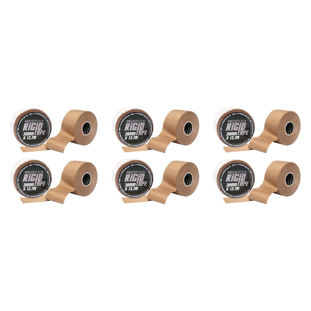Medstock Rigid Strapping Tape Tan, 38 Millimetre, 13.7m Pack of 6
