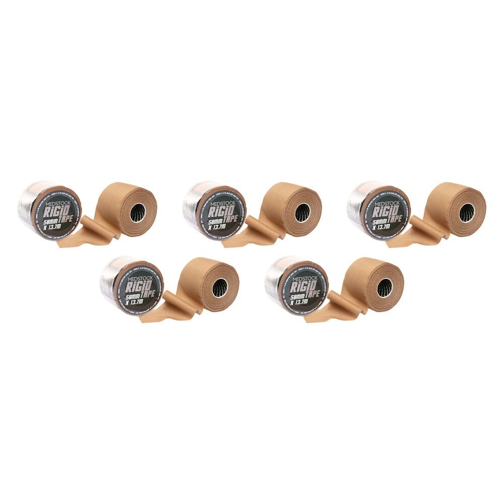 Medstock Rigid Strapping Tape Tan 50mm x 13.7m Pack of 5