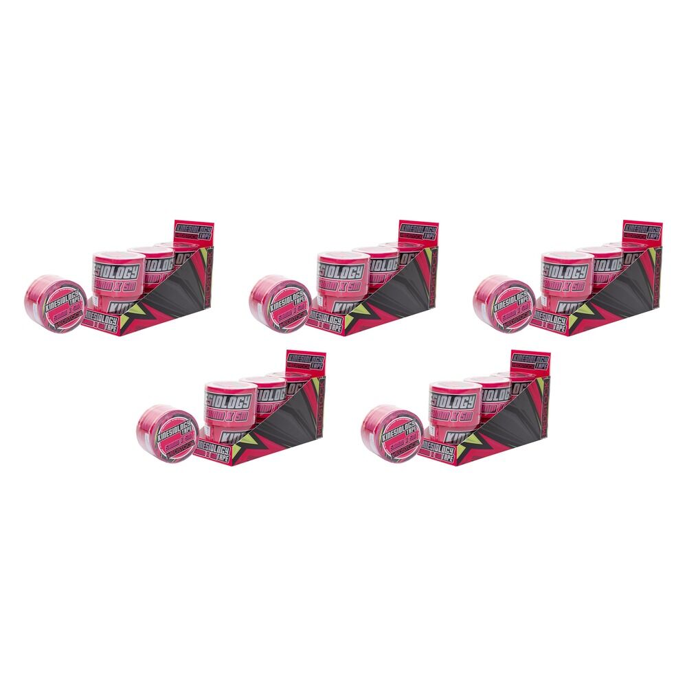 Medstock Kinesiology Tape Pink, 5m Roll Pack of 5