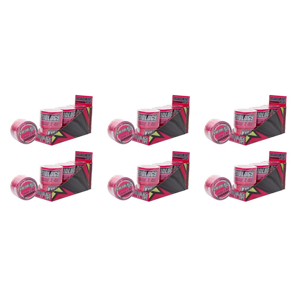 Medstock Kinesiology Tape Pink, 5m Roll Pack of 6