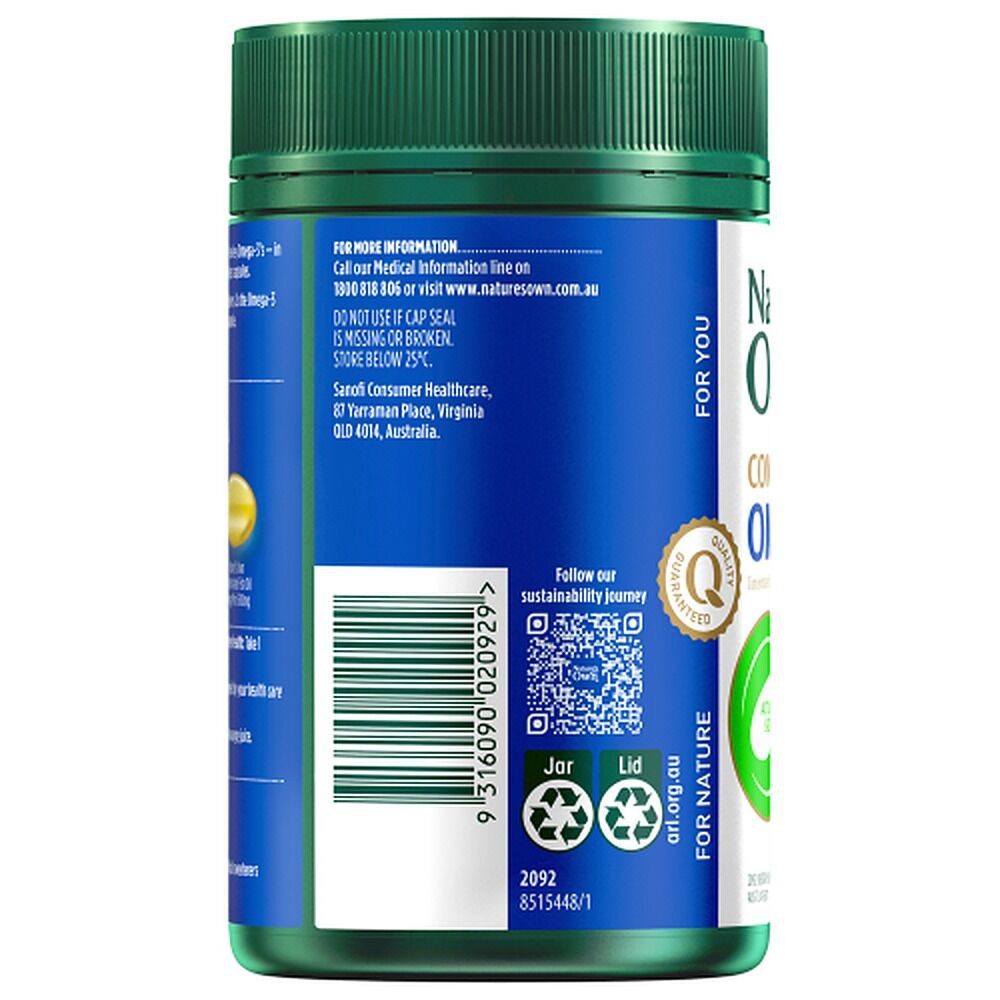Nature's Own Concentrated Fish Oil Omega Mini 250 Capsules