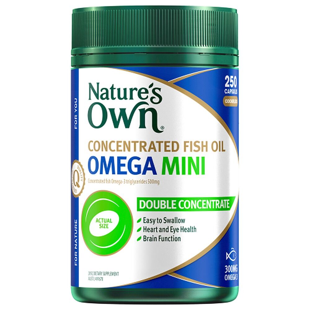 Nature's Own Concentrated Fish Oil Omega Mini 250 Capsules