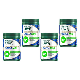 Nature's Own Concentrated Fish Oil Omega Mini 500 Capsules Pack of 4