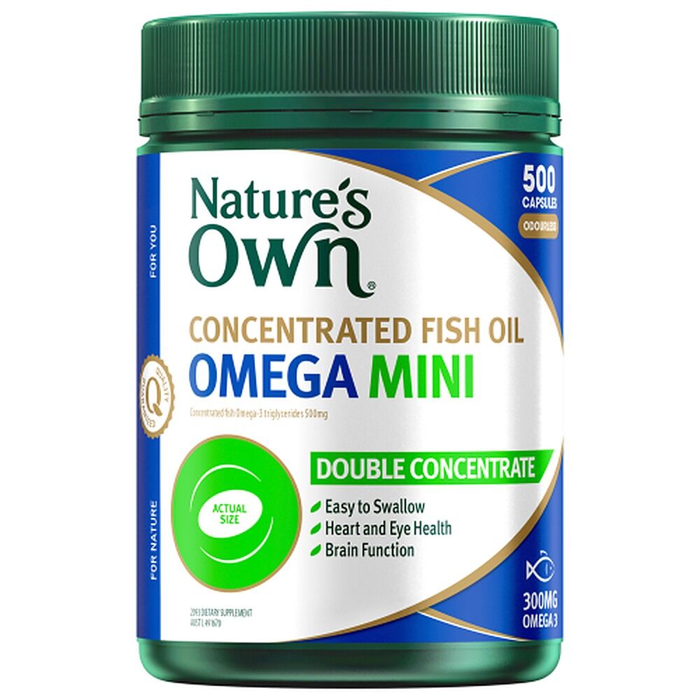 Nature's Own Concentrated Fish Oil Omega Mini 500 Capsules