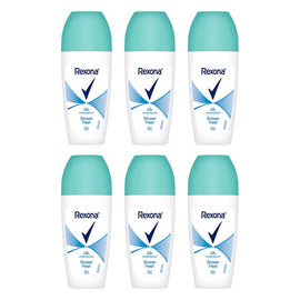 Rexona Antiperspirant Roll On Deodorant Shower Fresh 50mL Pack of 6