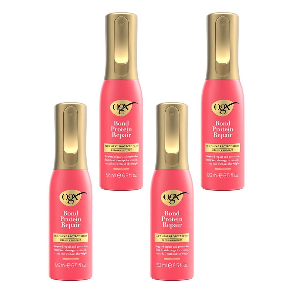 OGX Bond Protein Repair Heat Protect Leave-In Mist 193mL Pack of 4