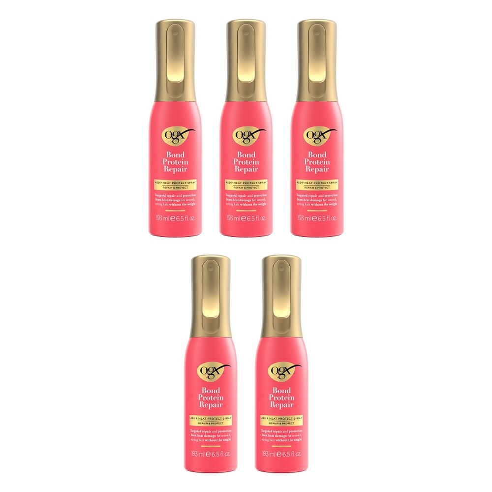 OGX Bond Protein Repair Heat Protect Leave-In Mist 193mL Pack of 5