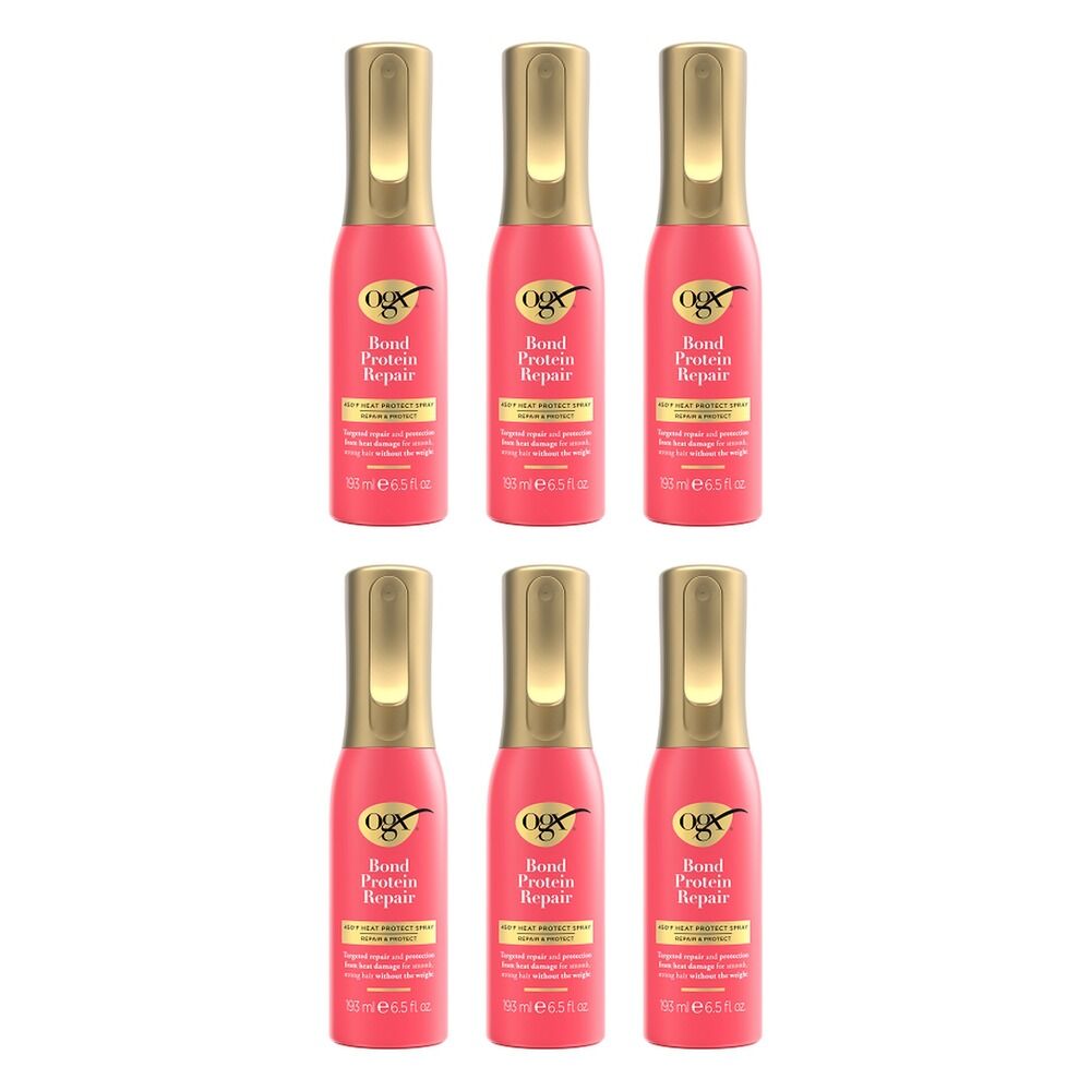 OGX Bond Protein Repair Heat Protect Leave-In Mist 193mL Pack of 6