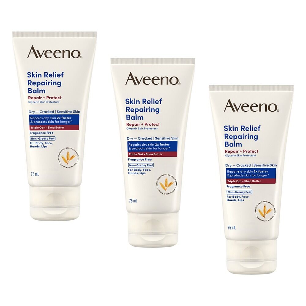 Aveeno Skin Relief Repairing Balm 75mL Pack of 3