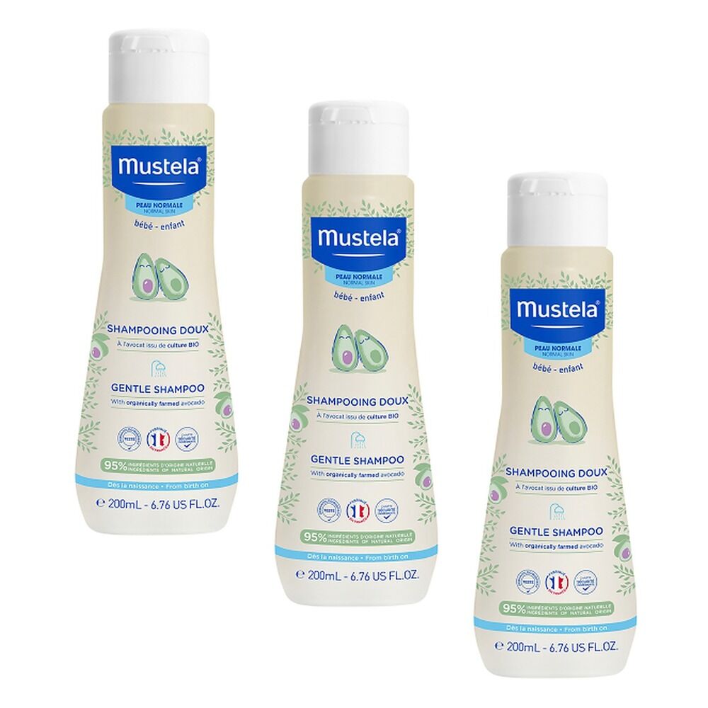 Mustela Gentle Shampoo 200mL Pack of 3