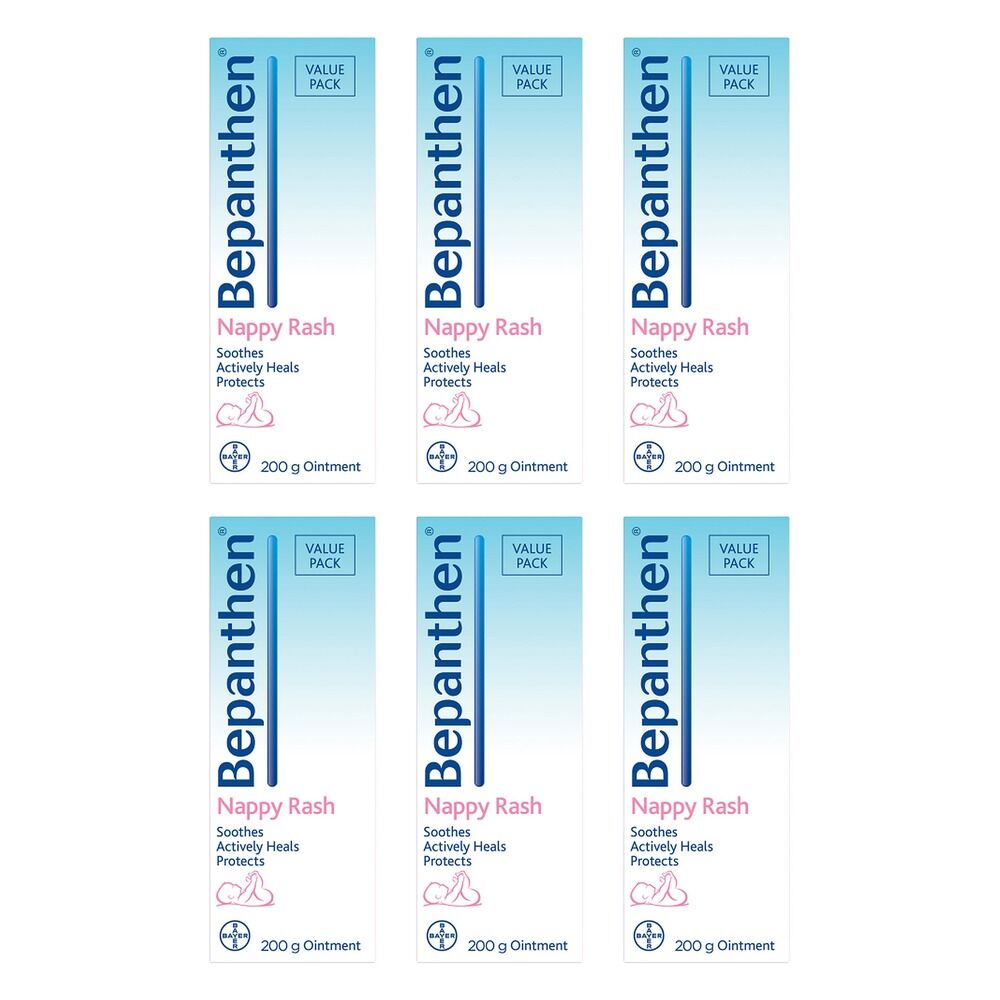 Bepanthen Nappy Rash Ointment 200g x 3 Bundle of 6