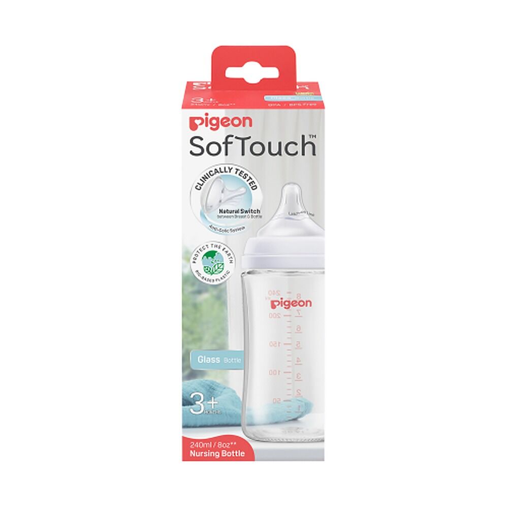 Pigeon SofTouch Glass Bottle 3+ Months 240mL