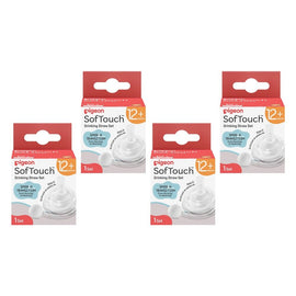 Pigeon SofTouch Drinking Straw Set 2+ Months Pack of 4