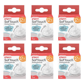 Pigeon SofTouch Drinking Straw Set 2+ Months Pack of 6