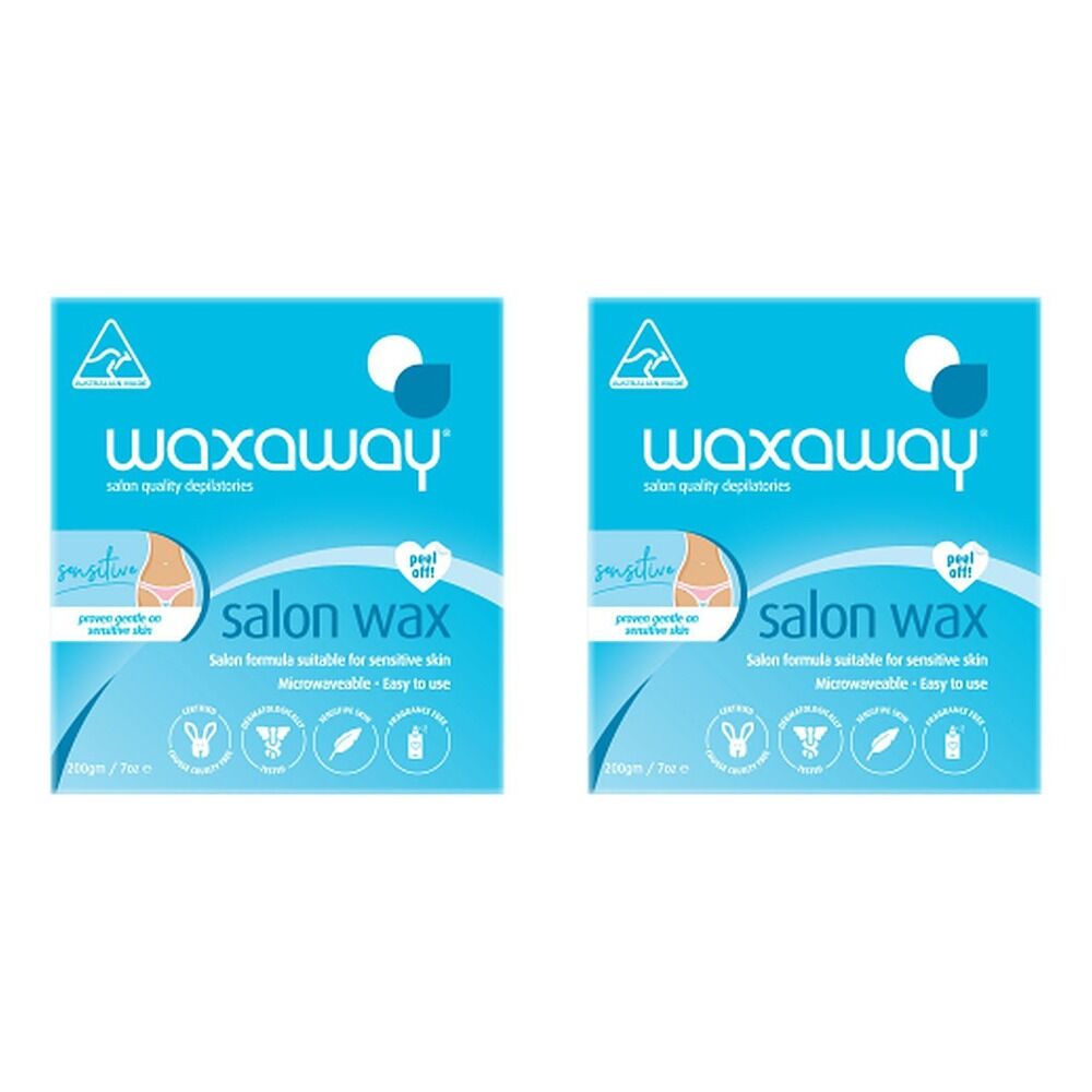 Waxaway Salon Wax Sensitive 200g Pack of 2