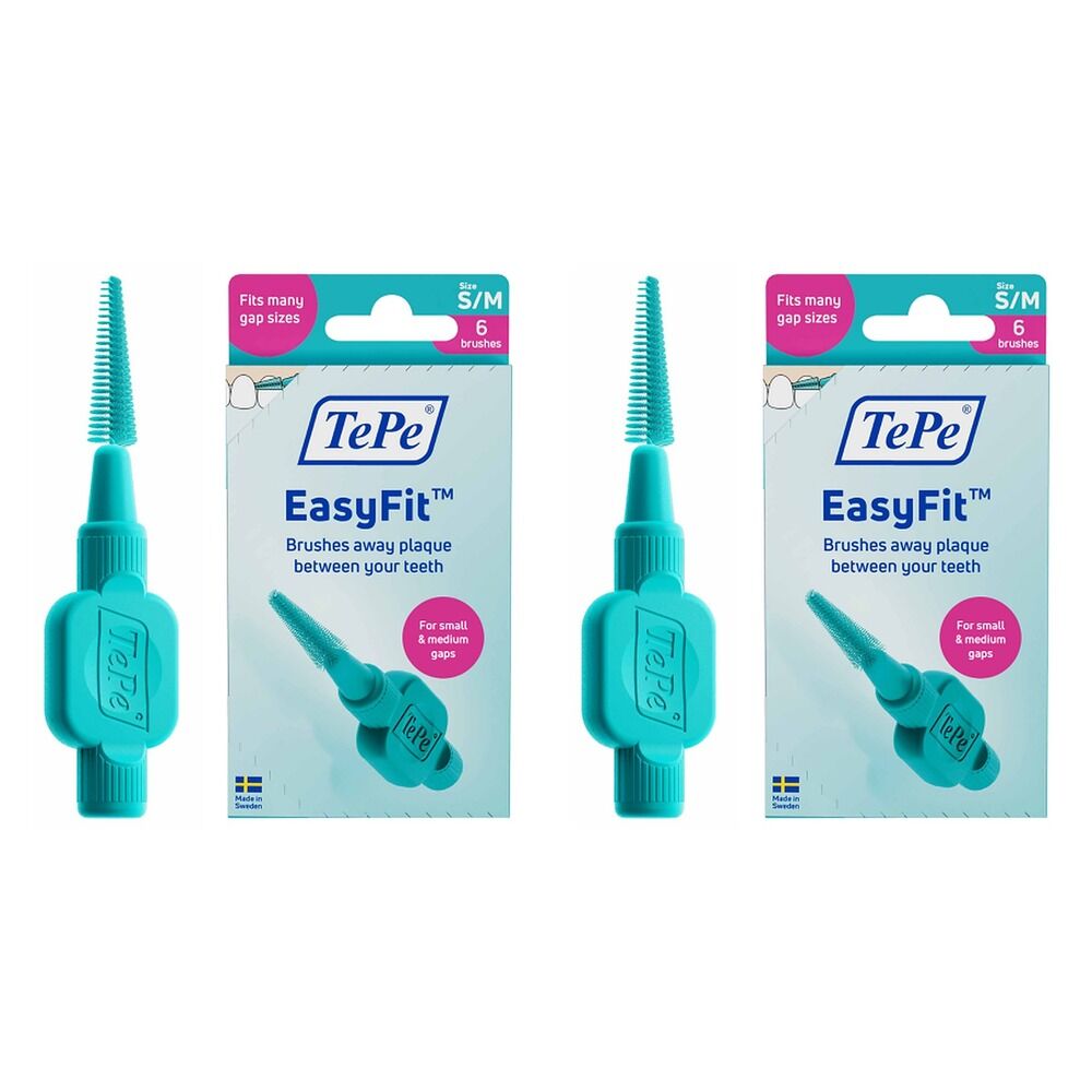 TEPE EasyFit Interdental Brushes S/M 6 Pack Bundle of 2