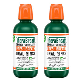 TheraBreath Fresh Breath Mouthwash Rainforest Mint 473mL Pack of 2