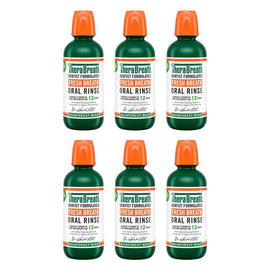TheraBreath Fresh Breath Mouthwash Rainforest Mint 473mL Pack of 6