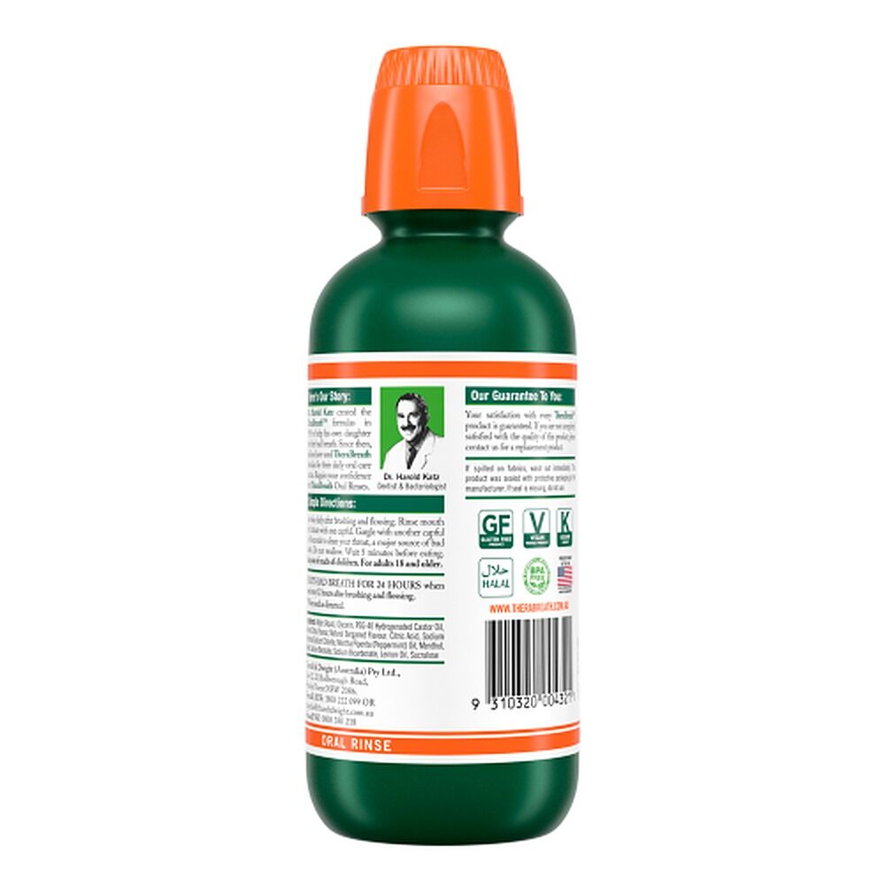 TheraBreath Fresh Breath Mouthwash Rainforest Mint 473mL