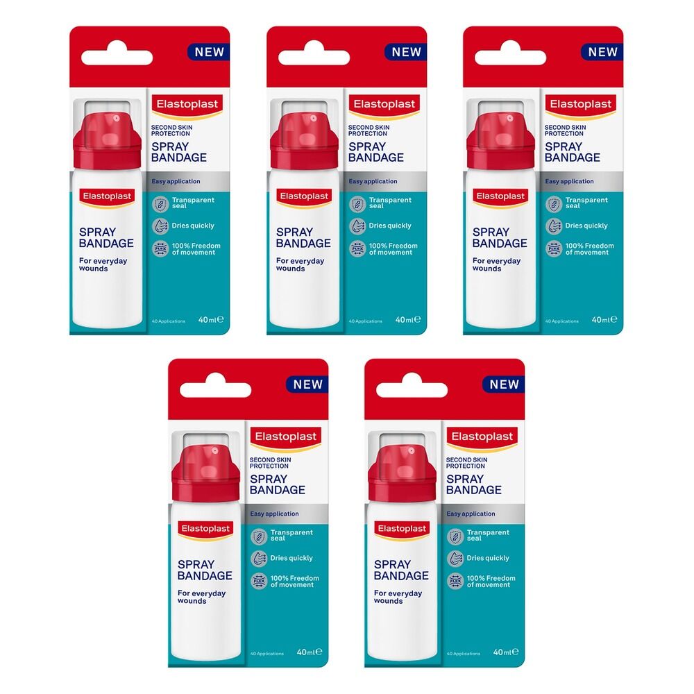 Elastoplast Second Skin Protection Spray Bandage 40mL Pack of 5