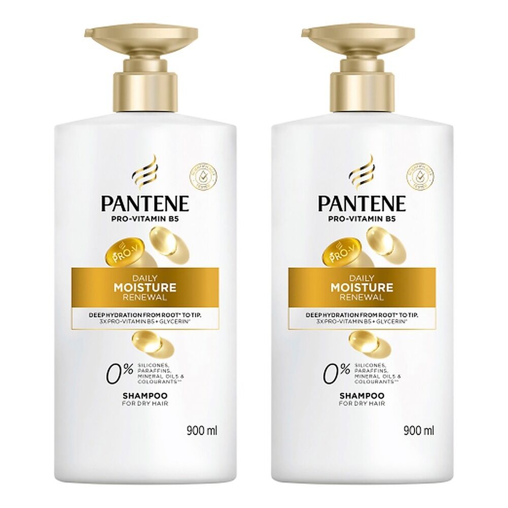 Pantene Pro-V Daily Moisture Renewal Shampoo for Dry Hair 900mL Pack of 2