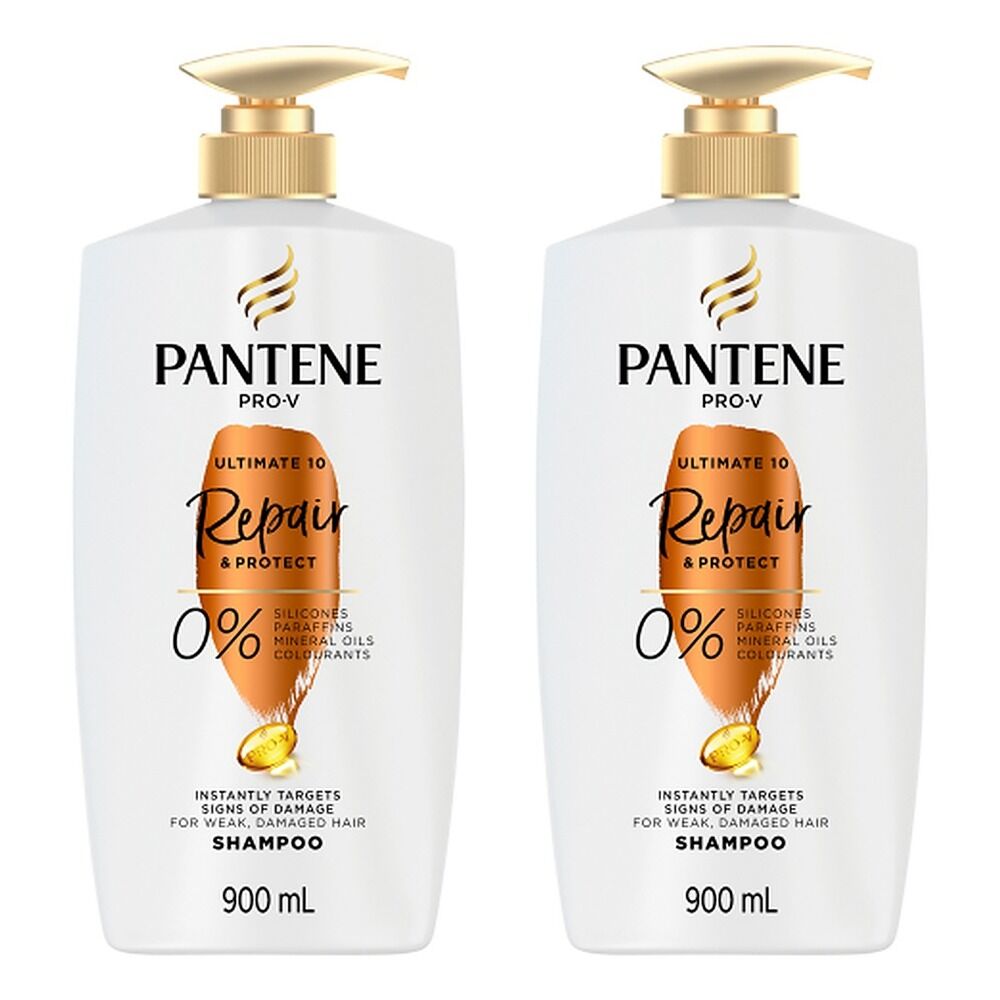 Pantene Pro-V Ultimate 10 Repair & Protect Shampoo 900mL Pack of 2