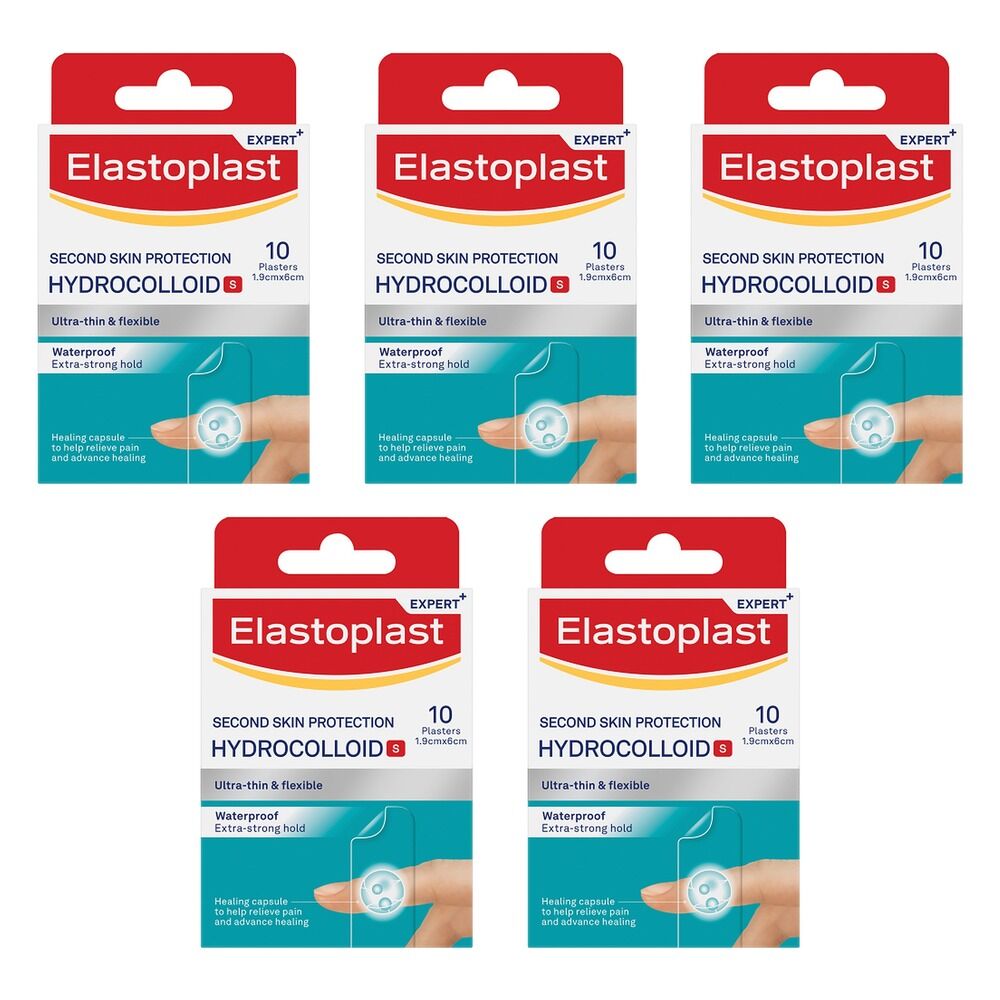Elastoplast Second Skin Protection Hydrocolloid 10 Pack Bundle of 5