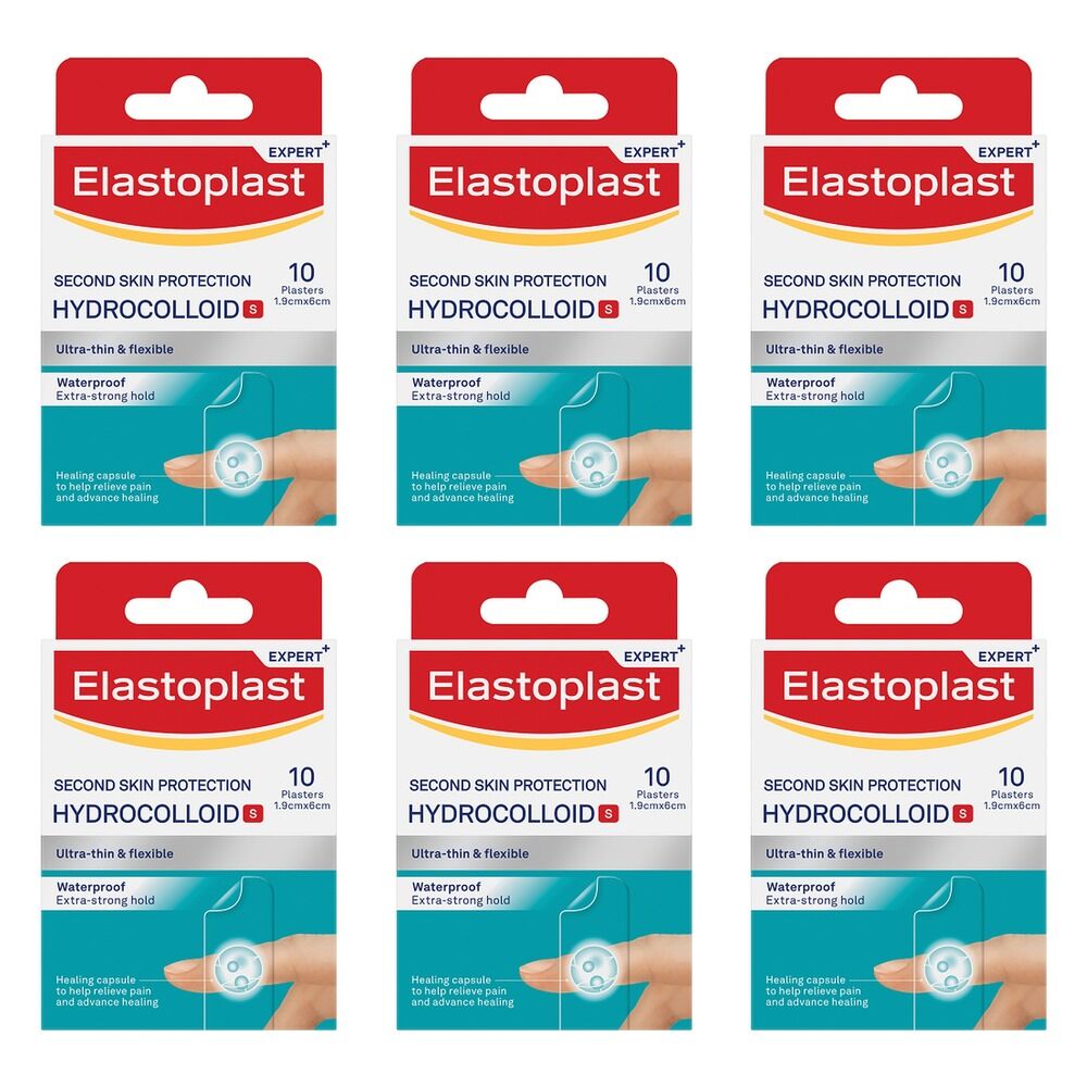 Elastoplast Second Skin Protection Hydrocolloid 10 Pack Bundle of 6