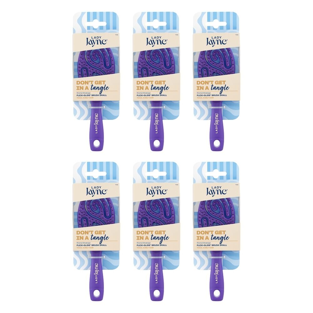 Lady Jayne Flexi-Glide Brush Purse-Sized x 3 Bundle of 6