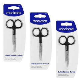 Manicare Scissors Cut CVD Stainless Steel Cuticle Scissors Pack of 3