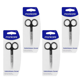 Manicare Scissors Cut CVD Stainless Steel Cuticle Scissors Pack of 4