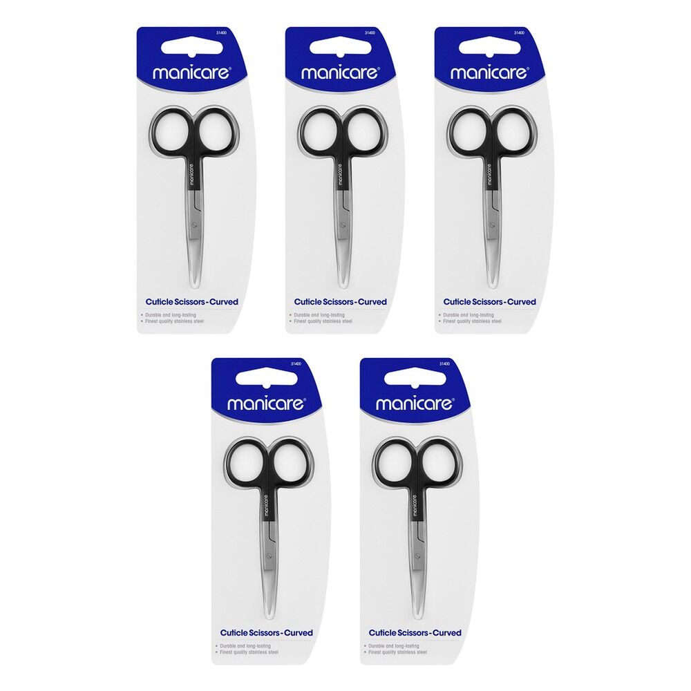 Manicare Scissors Cut CVD Stainless Steel Cuticle Scissors Pack of 5