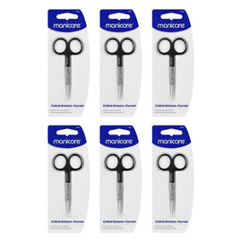 Manicare Scissors Cut CVD Stainless Steel Cuticle Scissors Pack of 6