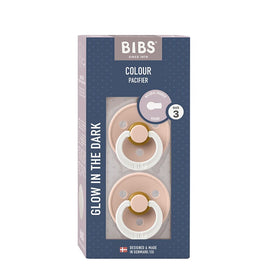 Bibs Colour Pacifier Glow in the Dark Blush Size 3 2 Pack