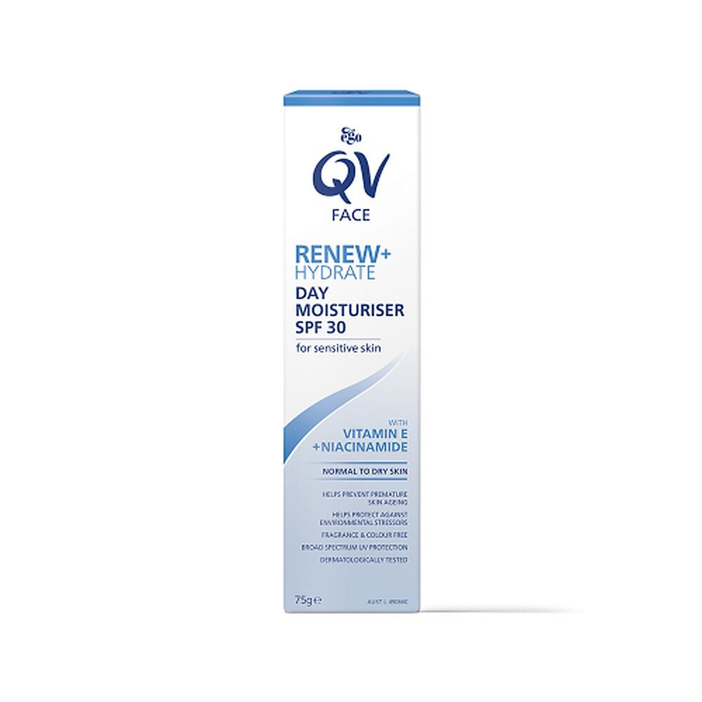 Ego QV Face Renew + Hydrate Day Moisturiser SPF30 75g