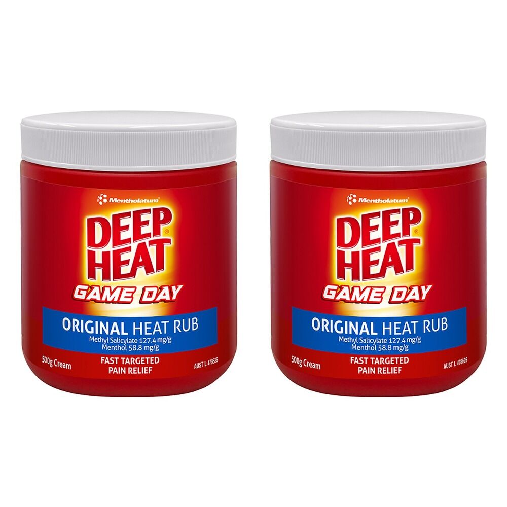 Deep Heat Game Day Original Heat Rub 500g Pack of 2
