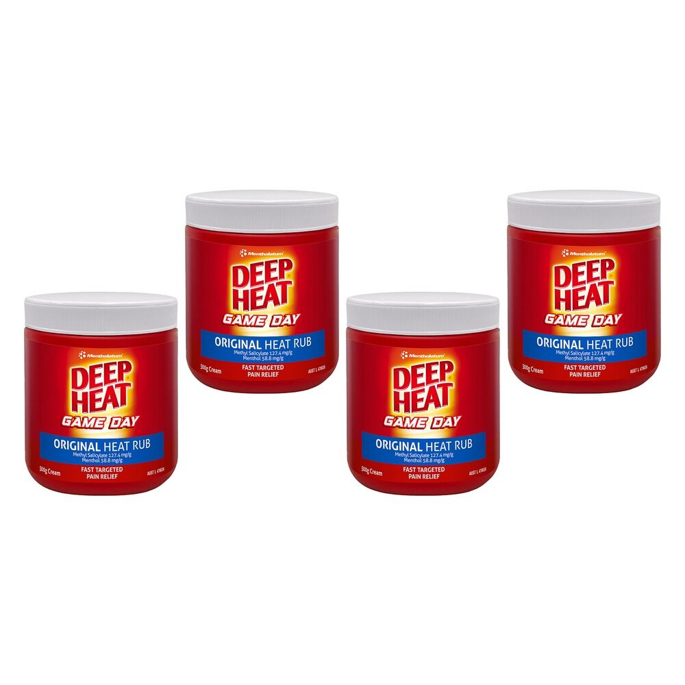 Deep Heat Game Day Original Heat Rub 500g Pack of 4