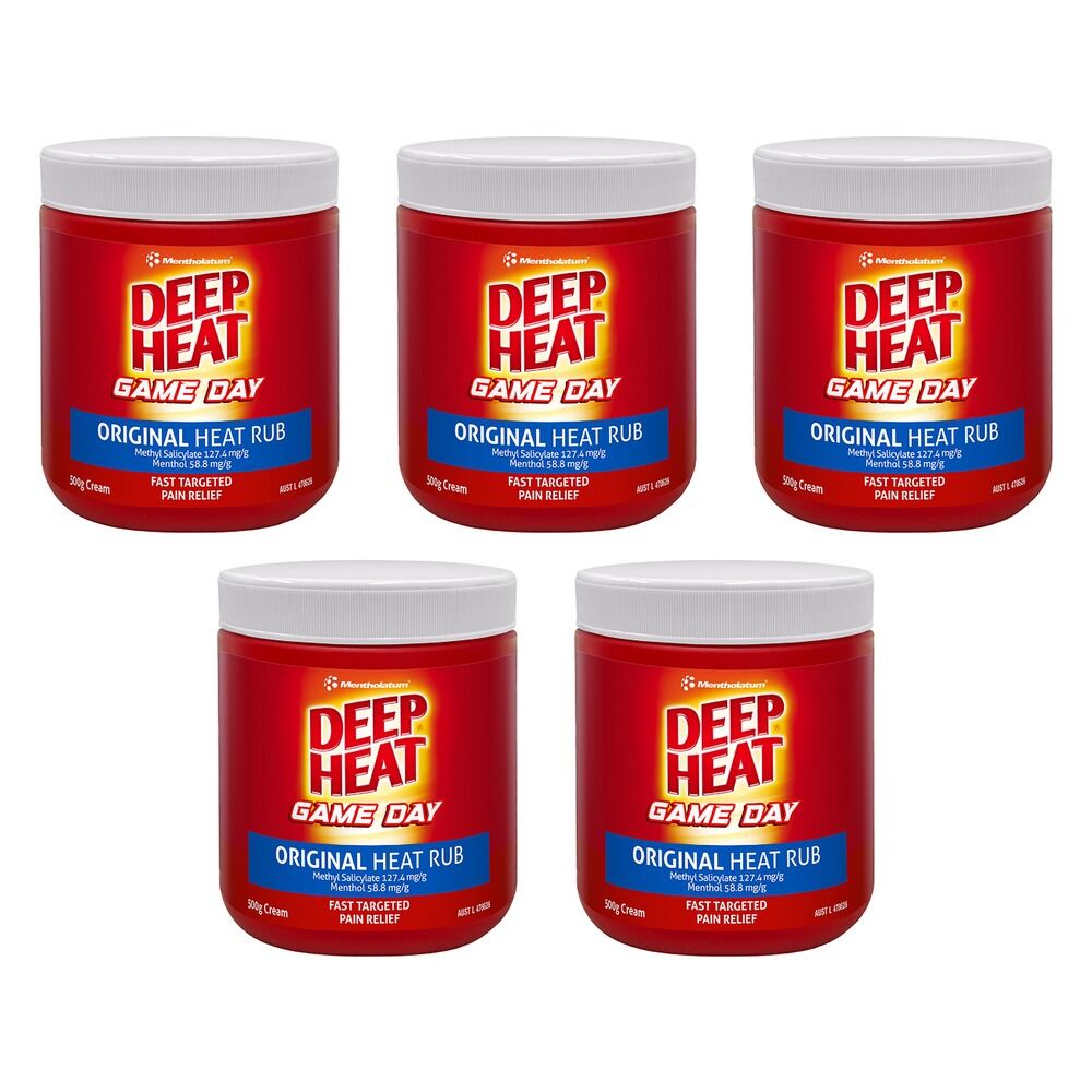 Deep Heat Game Day Original Heat Rub 500g Pack of 5