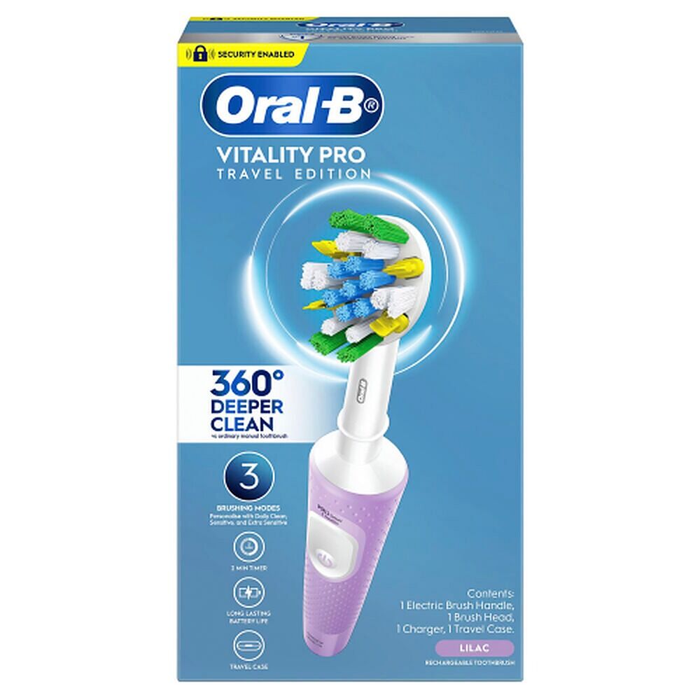 Oral-B Vitality Pro Travel Edition Rechargeable Toothbrush Lilac