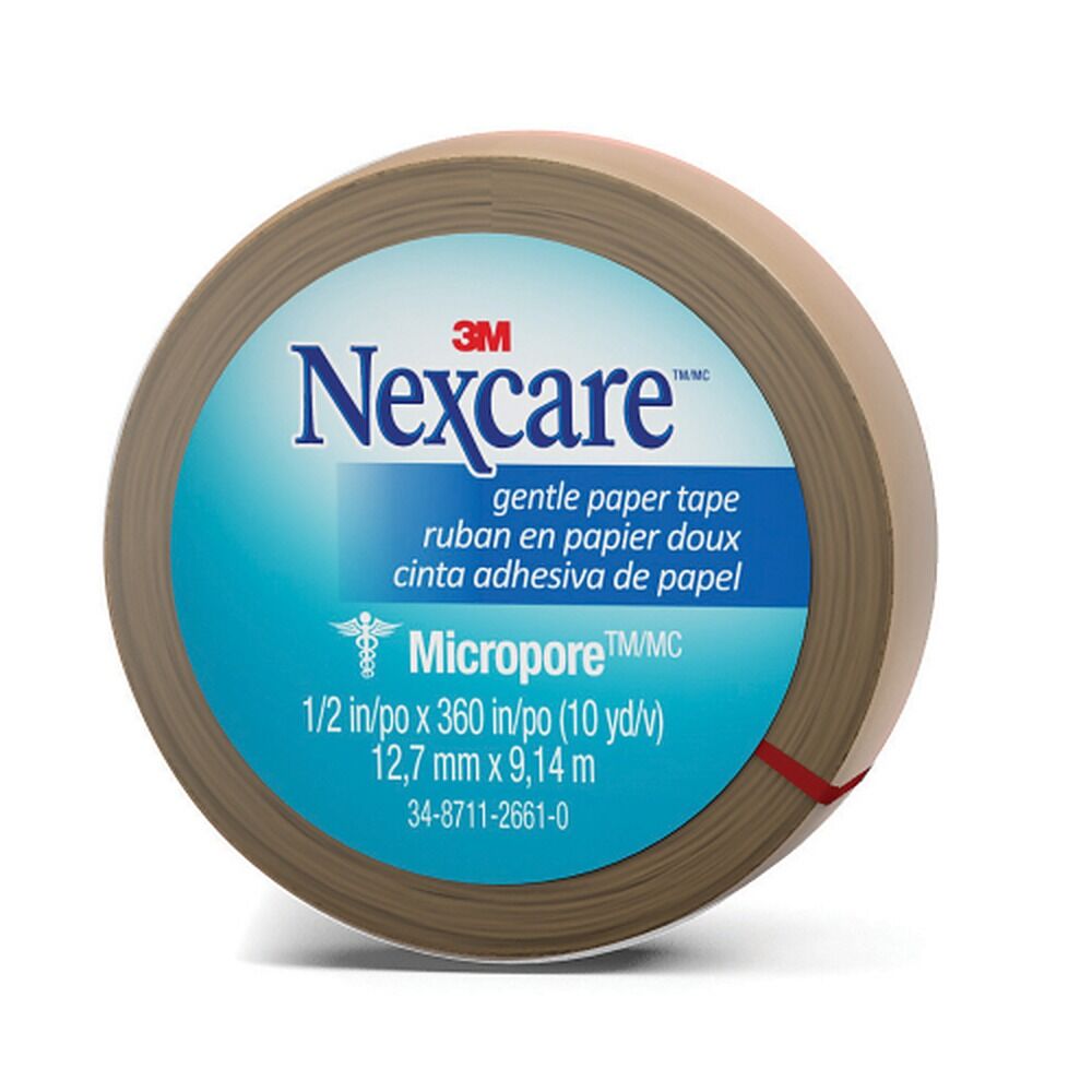 Nexcare Gentle Paper Tape Tan 12.7mm x 9.1m x 24