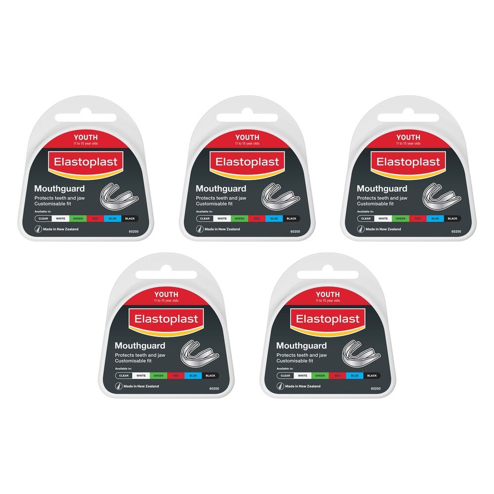 Elastoplast Sport Mouthguard Youth Assorted Colours Pack of 5