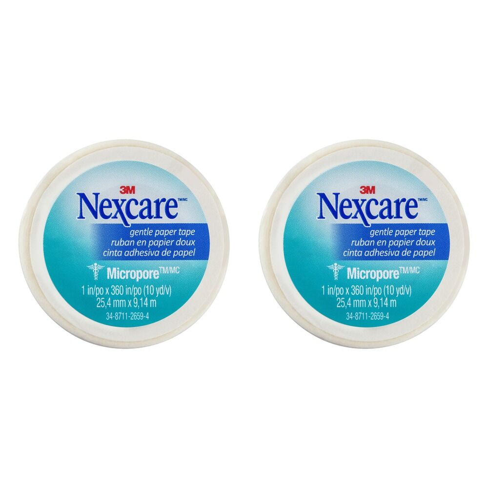 Nexcare Gentle Paper Tape White 25.4mm x 9.1 Metres x 12 Bundle of 2