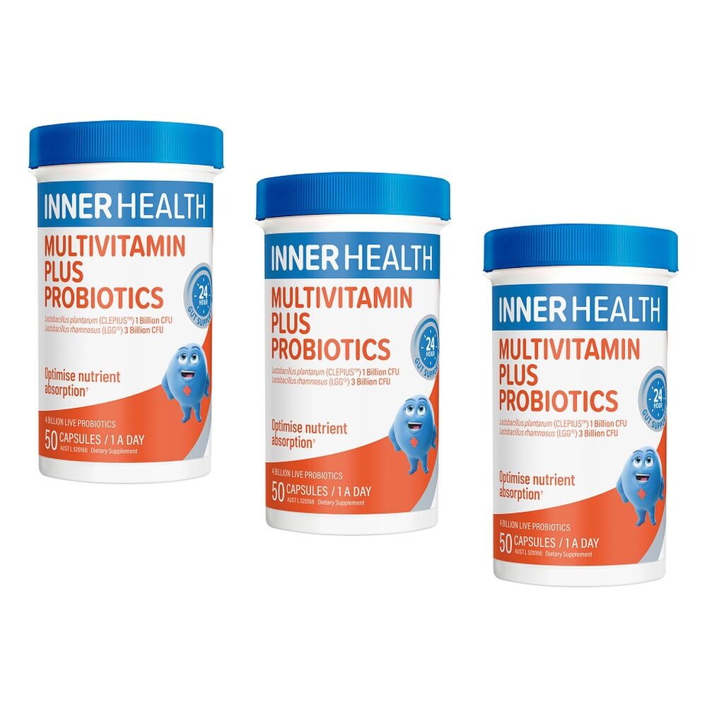 Inner Health Multivitamin Plus Probiotic 50 Capsules Pack of 3