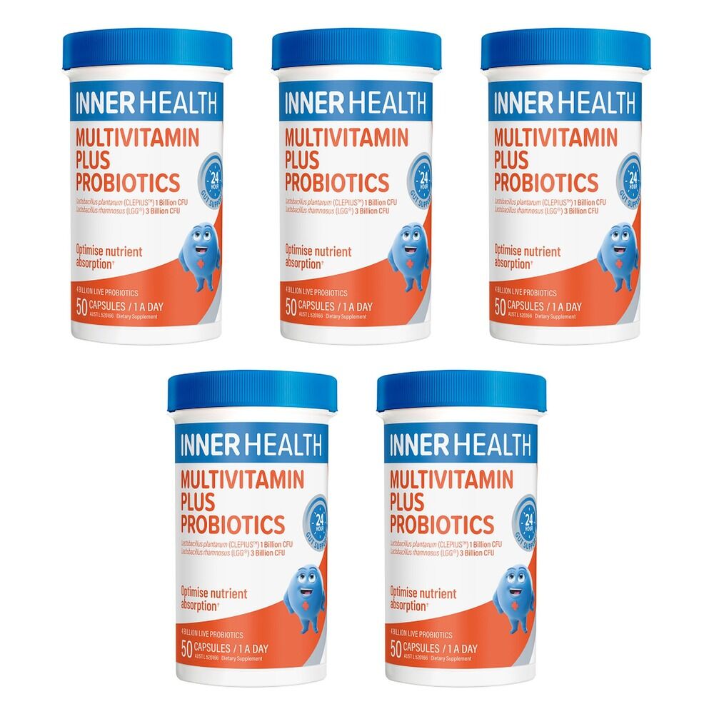 Inner Health Multivitamin Plus Probiotic 50 Capsules Pack of 5