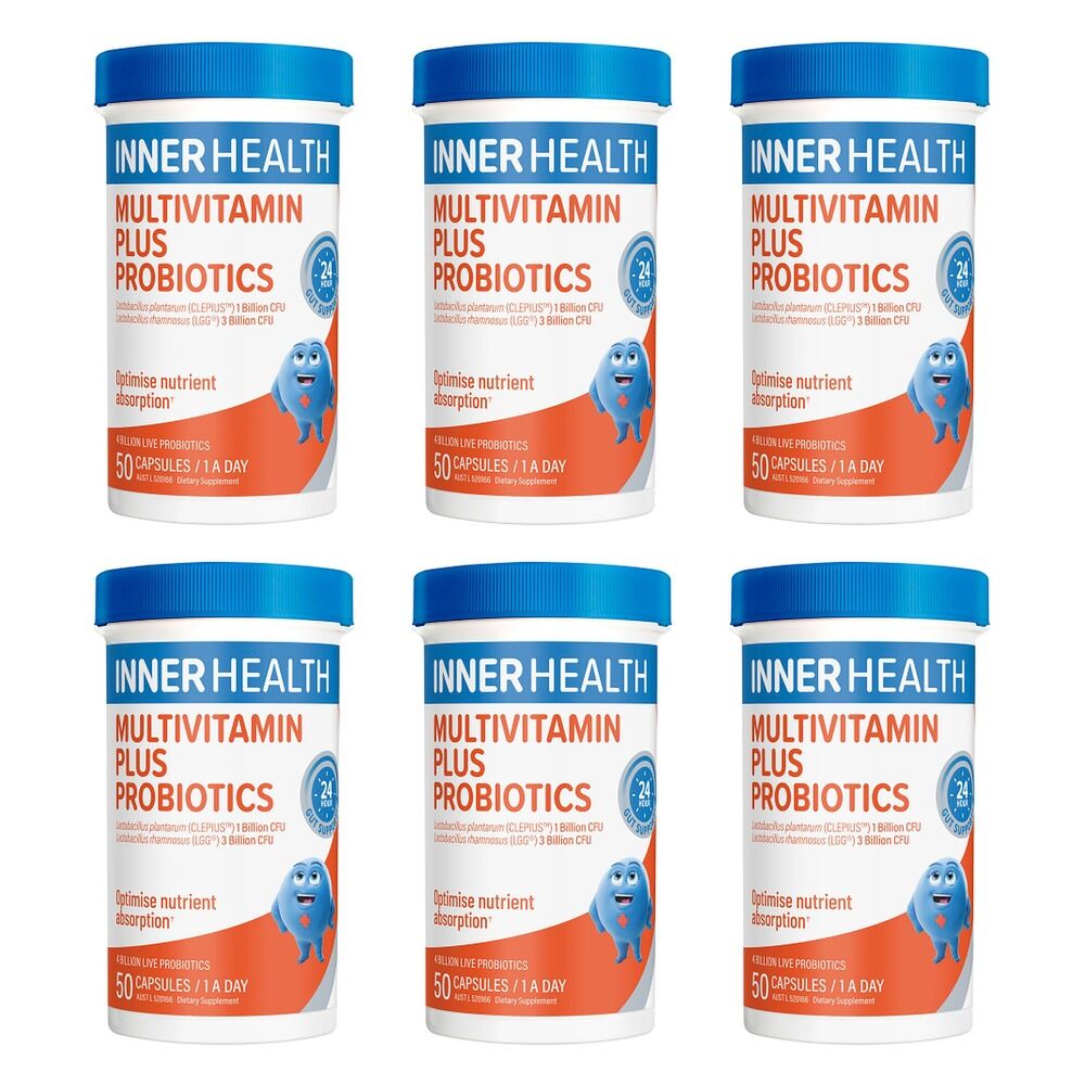 Inner Health Multivitamin Plus Probiotic 50 Capsules Pack of 6