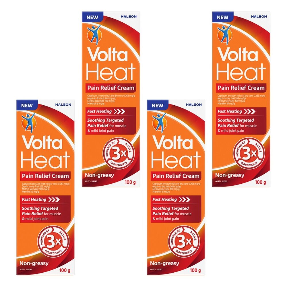 VoltaHeat Pain Relief Cream 100g Pack of 4