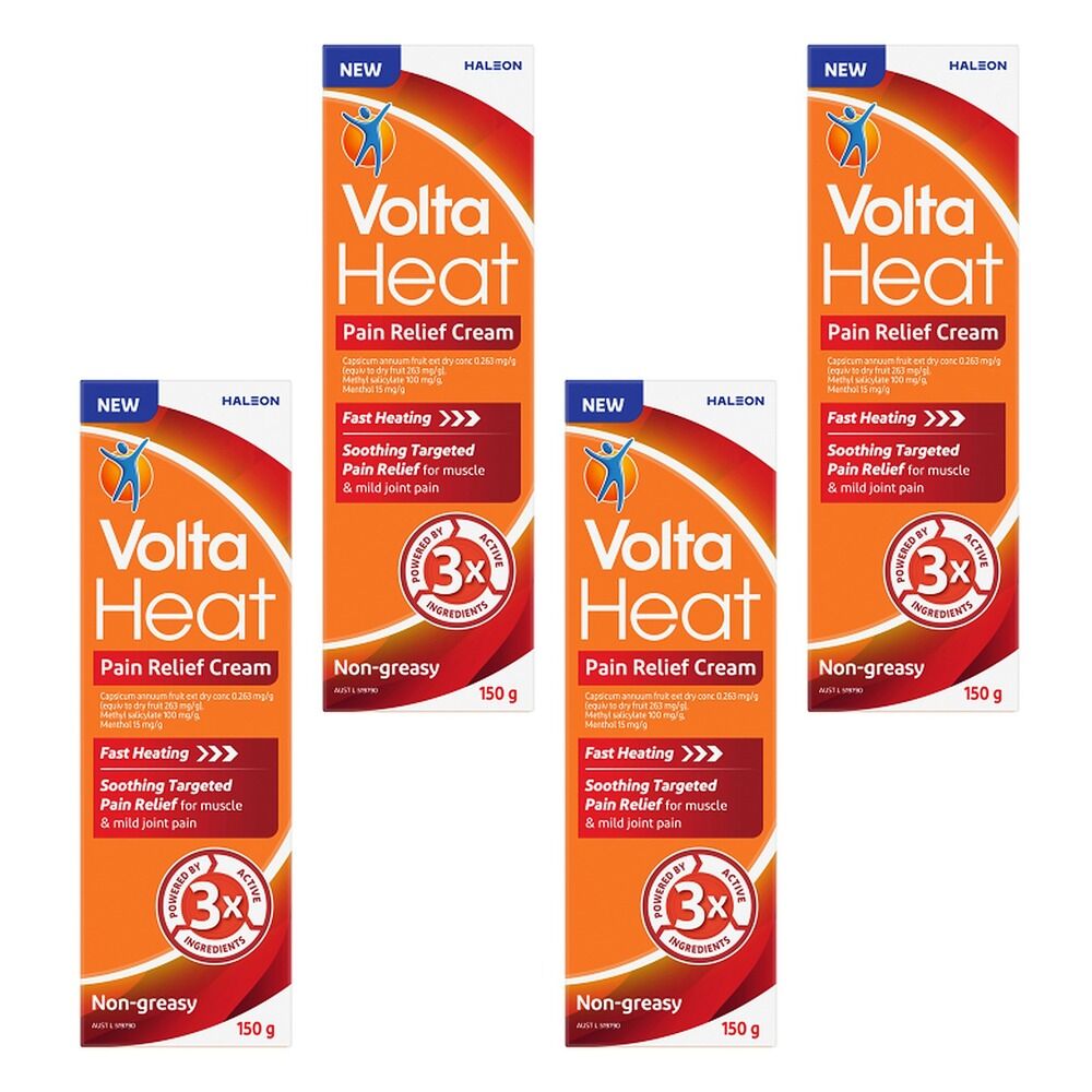 VoltaHeat Pain Relief Cream 150g Pack of 4