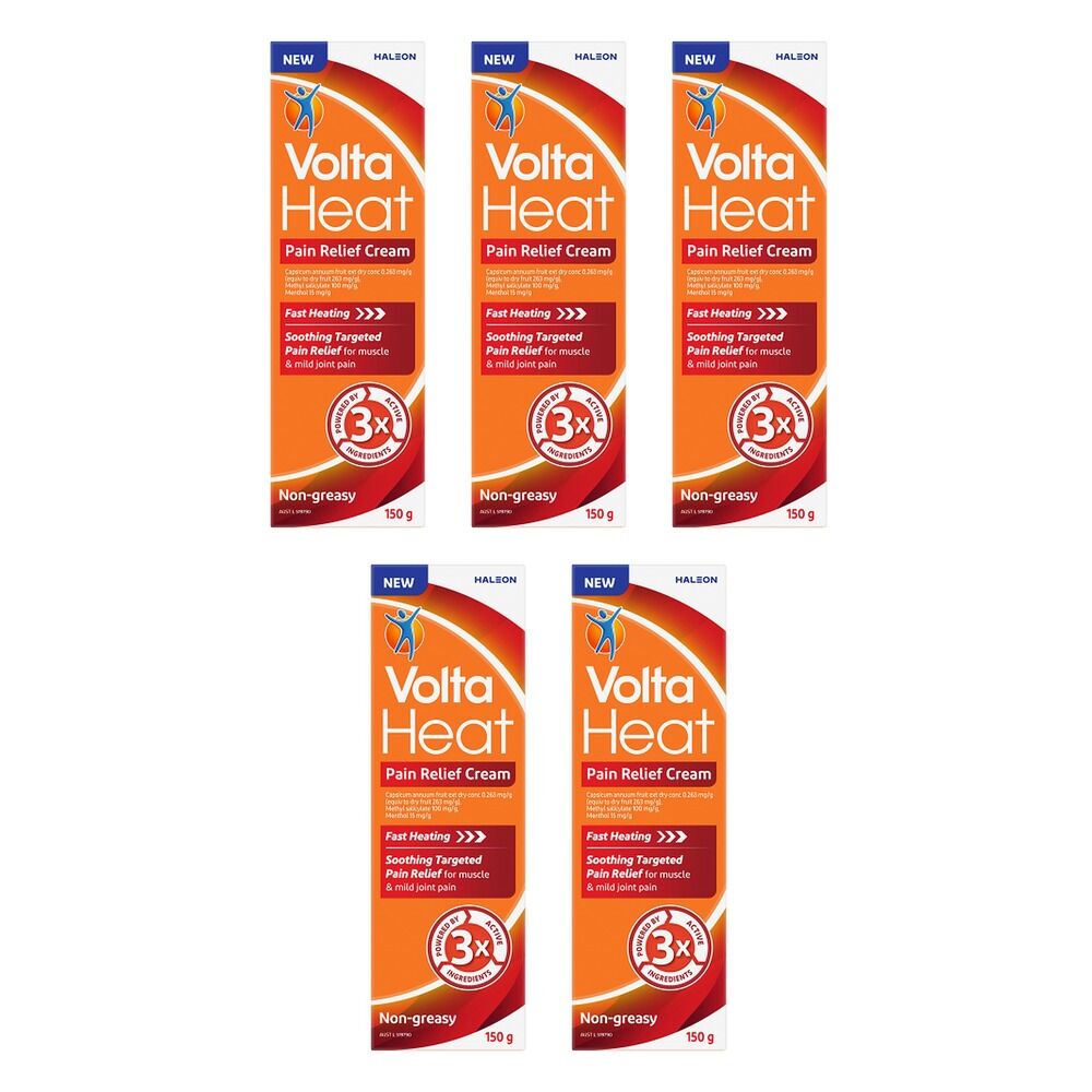 VoltaHeat Pain Relief Cream 150g Pack of 5