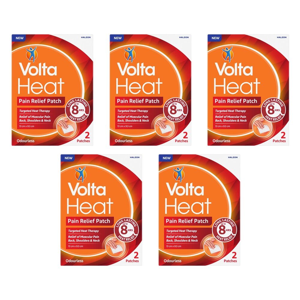 VoltaHeat Pain Relief Patch 2 Patches Pack of 5