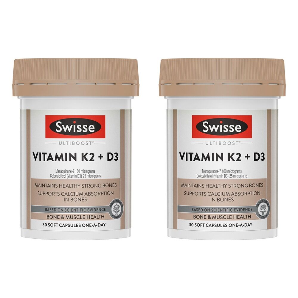 Swisse Ultiboost Vitamin K2 + D 30 Capsules Pack of 2